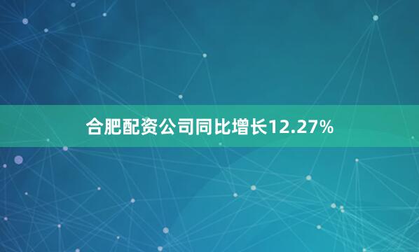 合肥配资公司同比增长12.27%